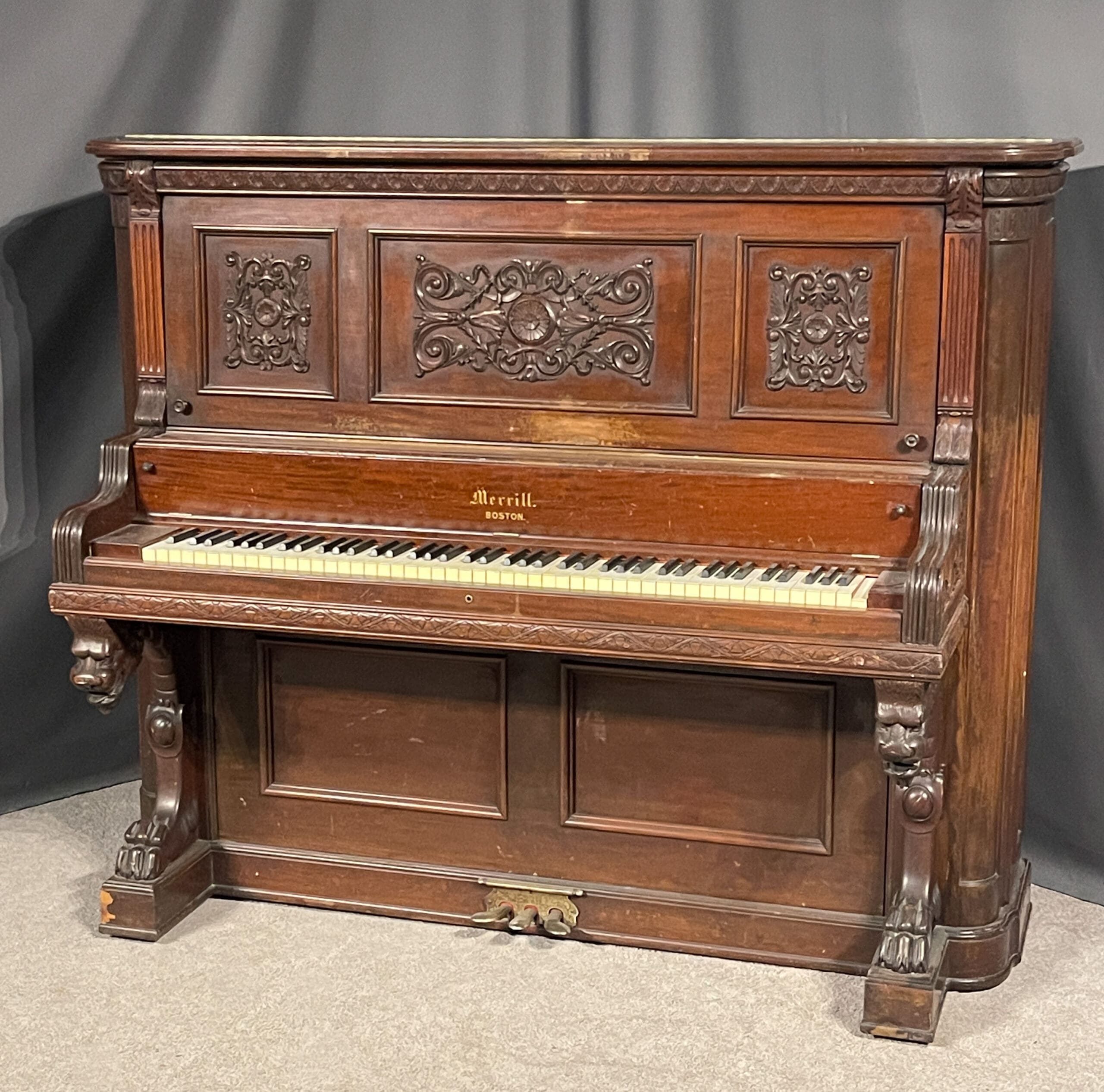 Merrill Victorian Upright Piano - Antique Piano Shop, Inc.