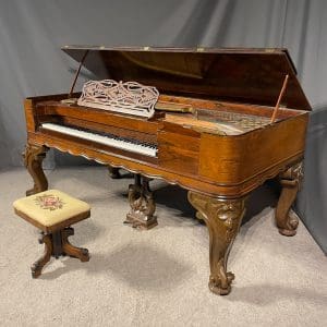 Victorian J & C Fischer Rococo Style Square Grand Piano