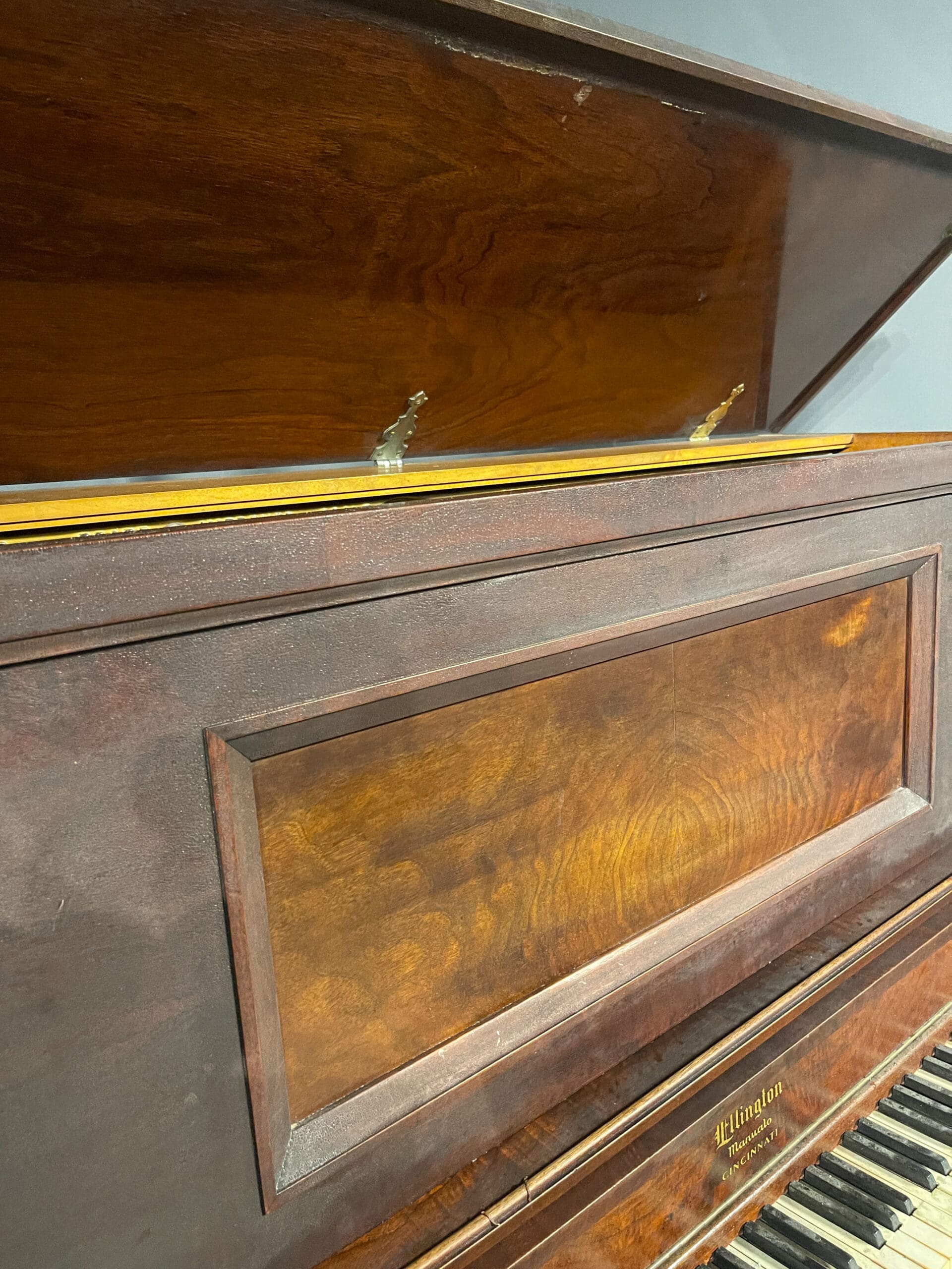 Walnut Ellington Upright Piano - Antique Piano Shop, Inc.