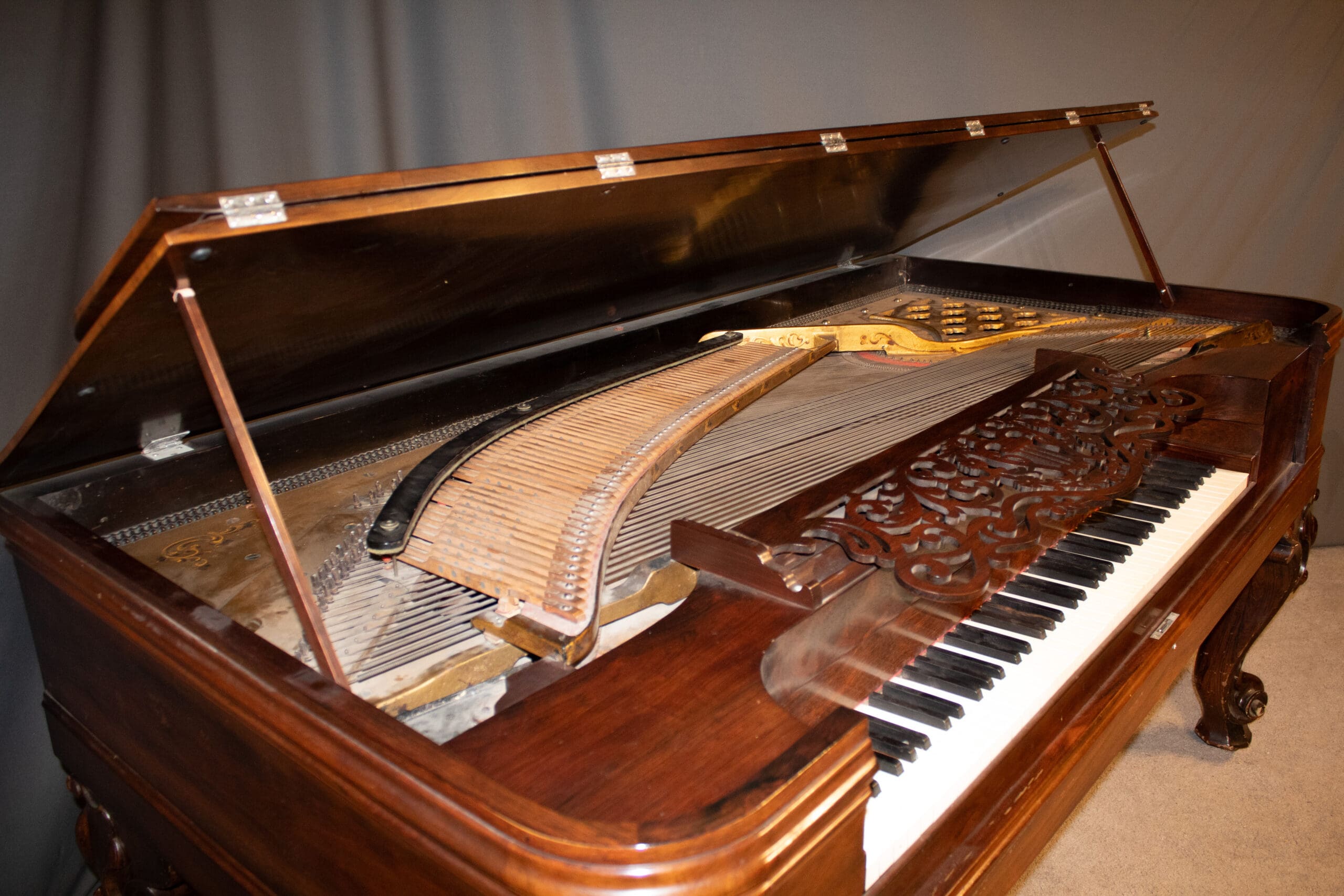 クラウスピアノ Krakauer Brothers Rococo Style Square Grand Piano - Antique Piano