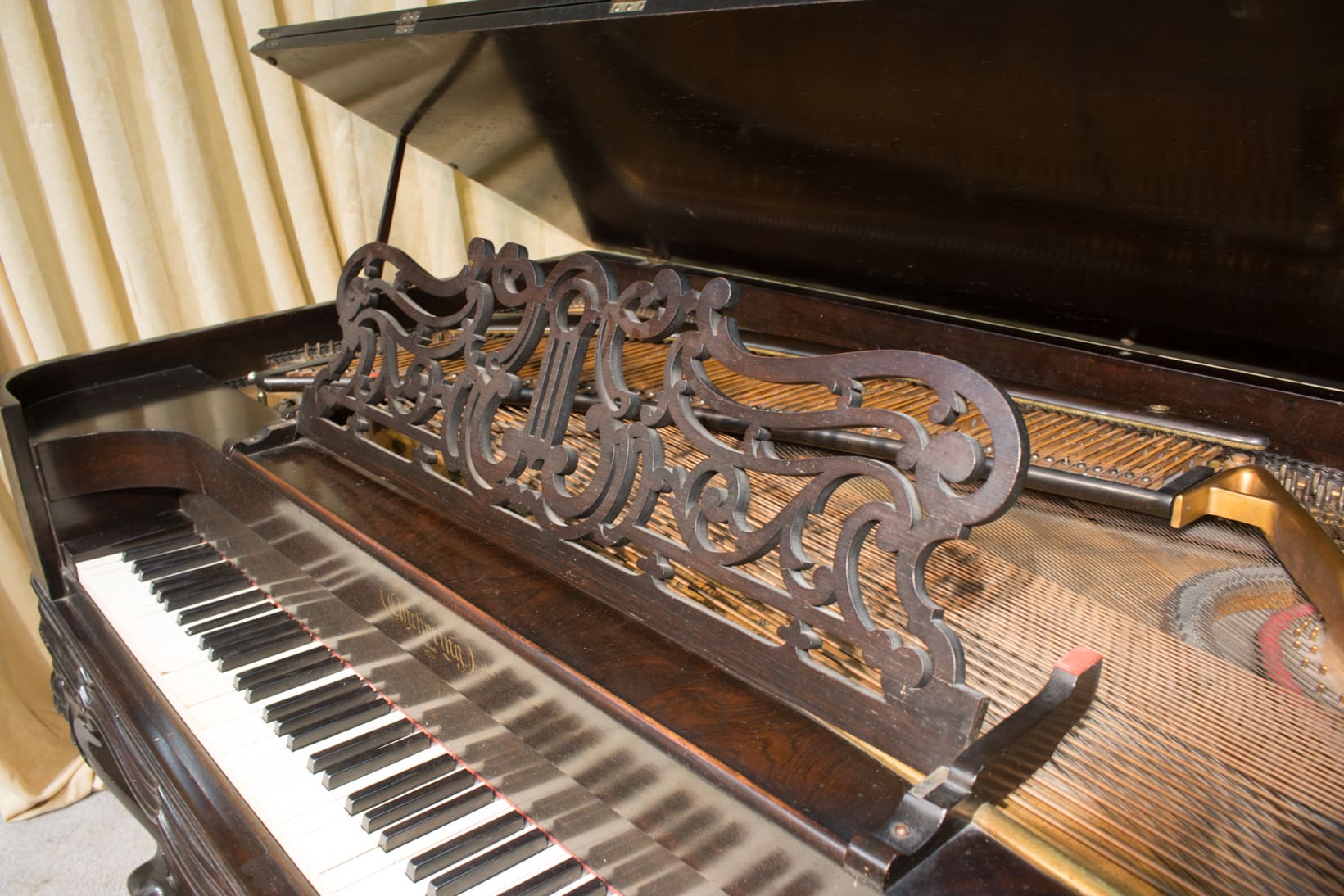Late Model Victorian Chickering & Sons Square Piano - Antique