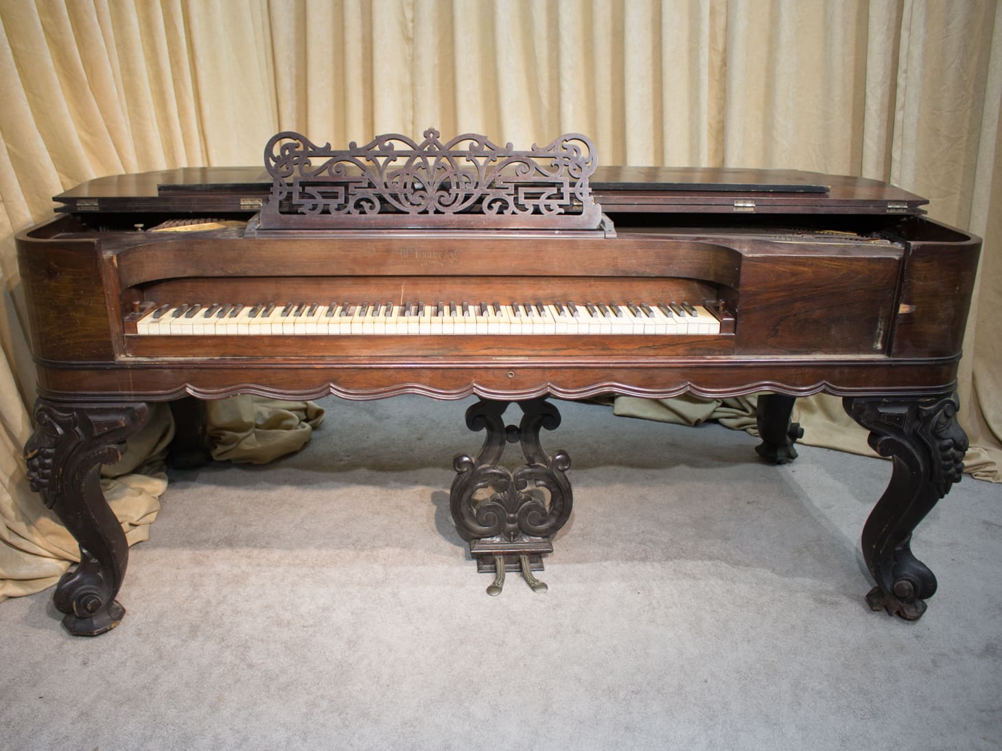 Wm. Knabe & Co. Victorian Square Grand Piano - Antique Piano Shop