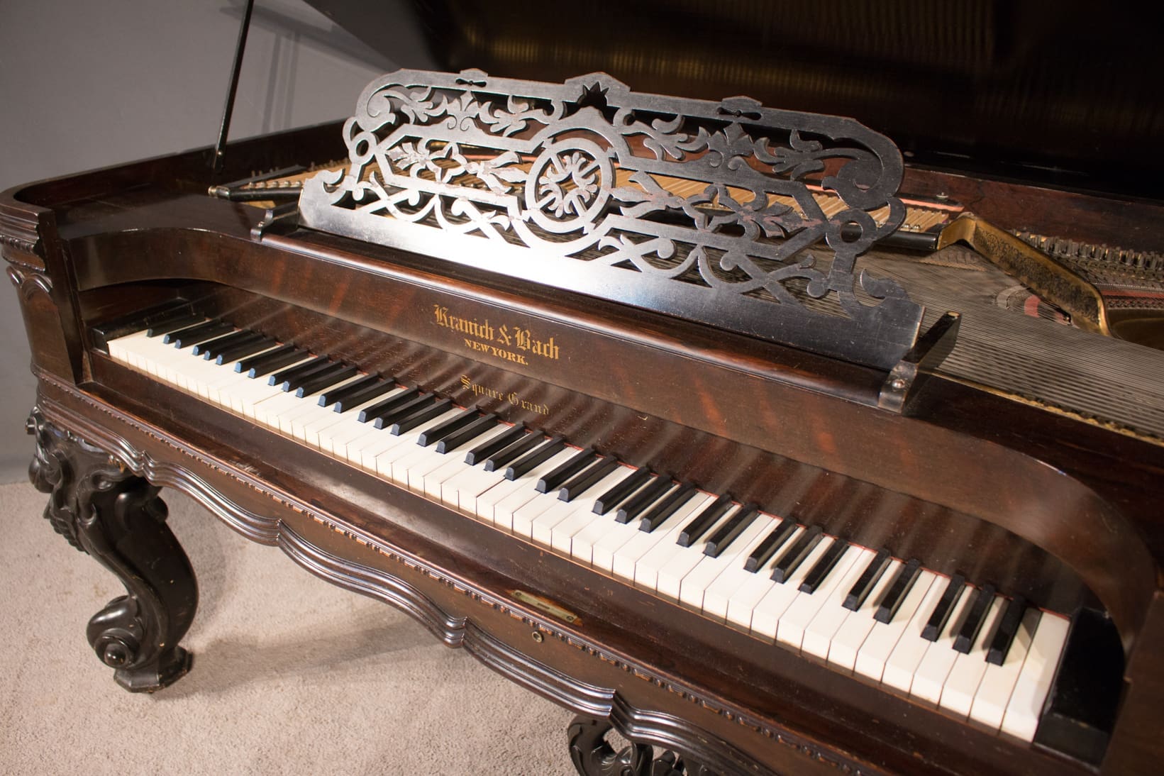 Kranich & Bach Rococo Style Square Grand Piano - Antique Piano