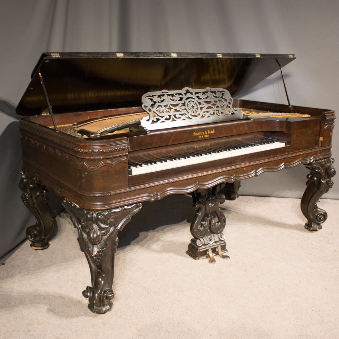 Kranich & Bach Rococo Style Square Grand Piano - Antique Piano