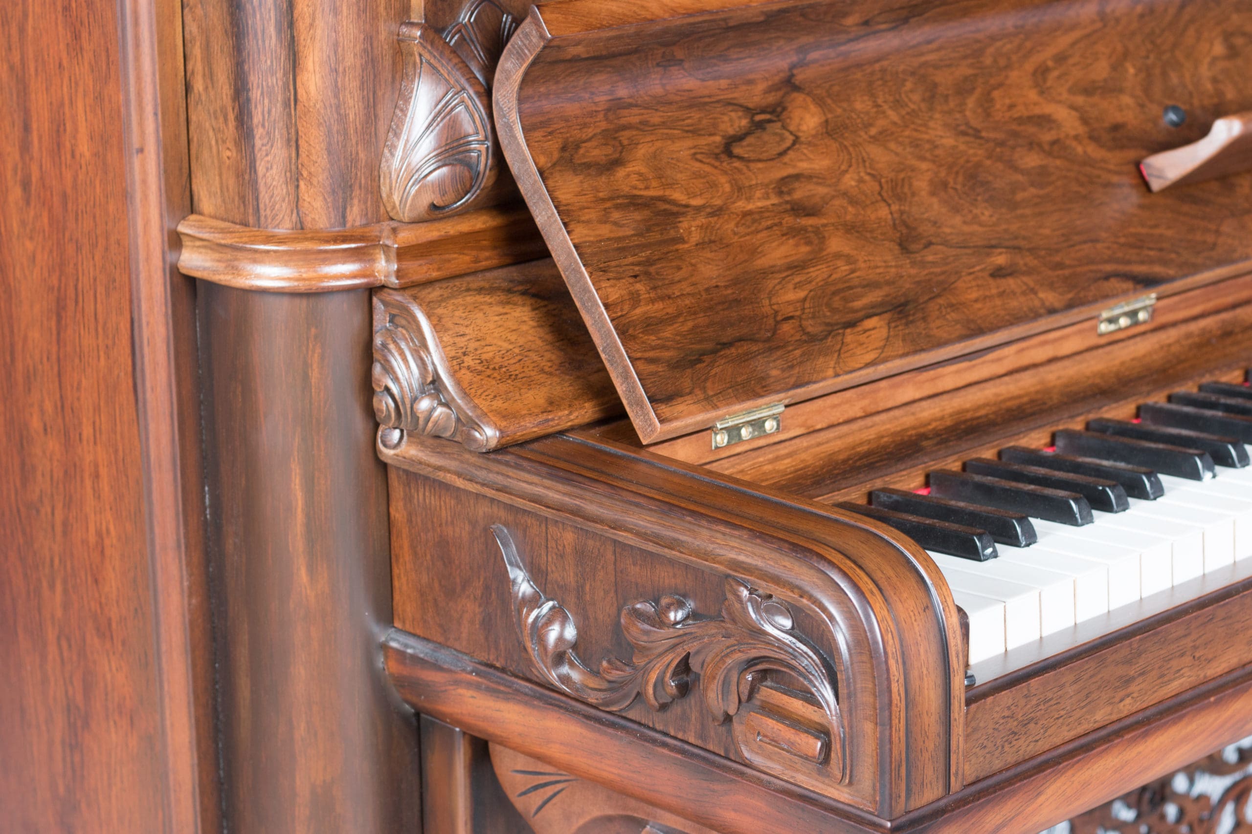 Steinway & Sons Rococo Style Victorian Upright Piano - Antique