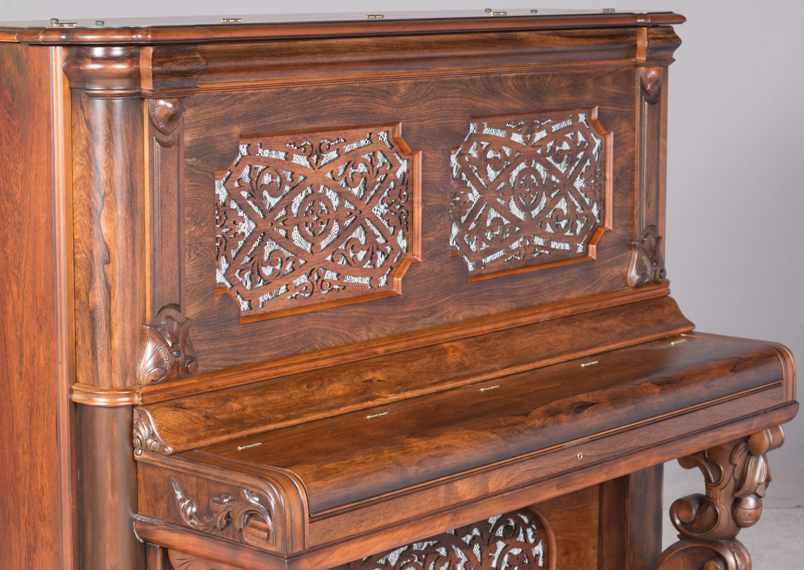 Steinway & Sons Rococo Style Victorian Upright Piano - Antique