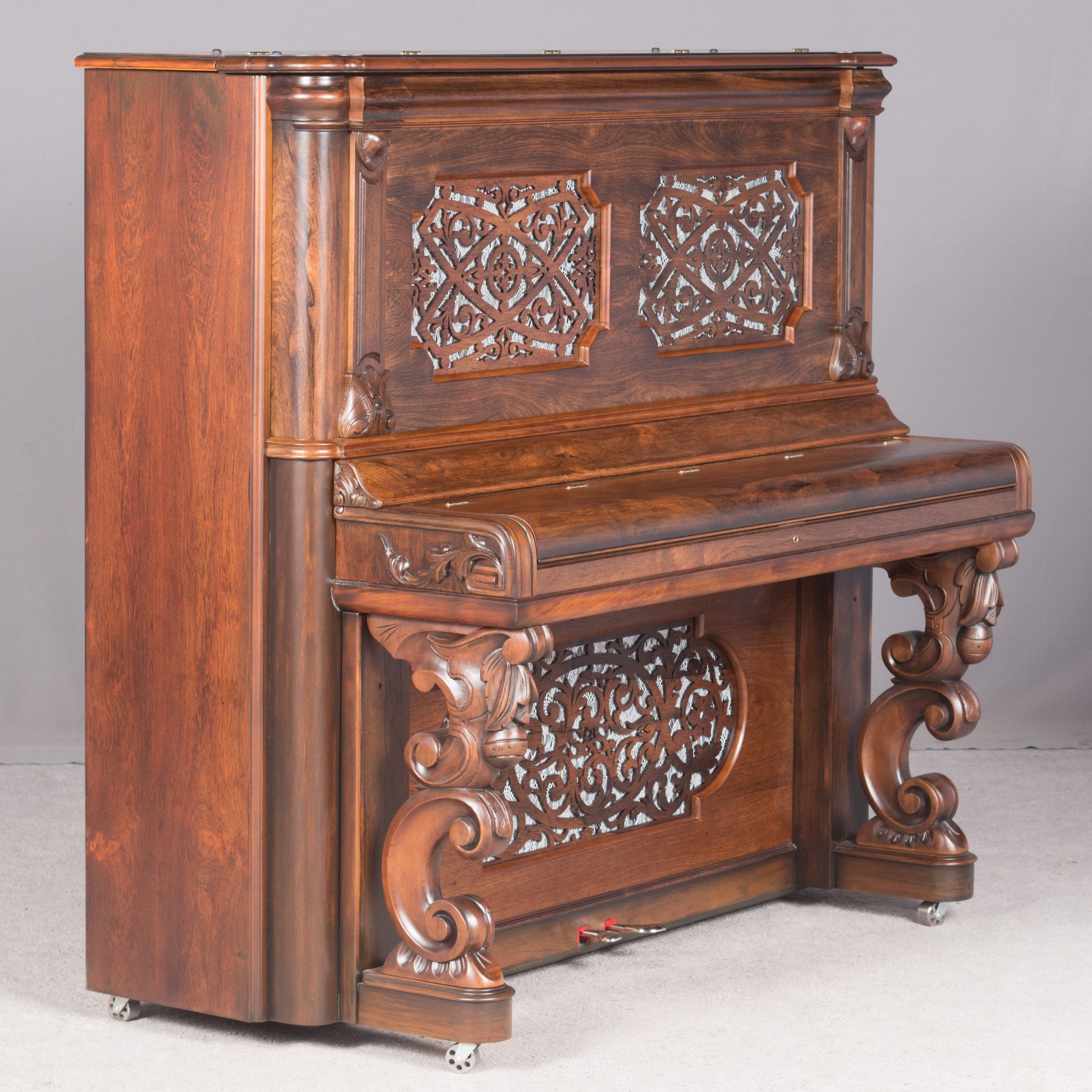Steinway & Sons Rococo Style Victorian Upright Piano - Antique