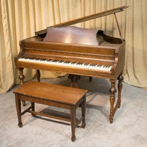 Laffargue Apartment Size Baby Grand Piano in the historic “William & Mary” style