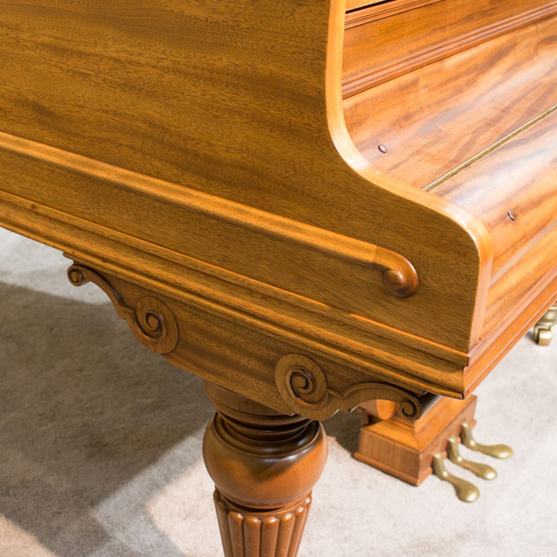 Chickering & Sons Mahogany Quarter Grand Piano - Antique Piano