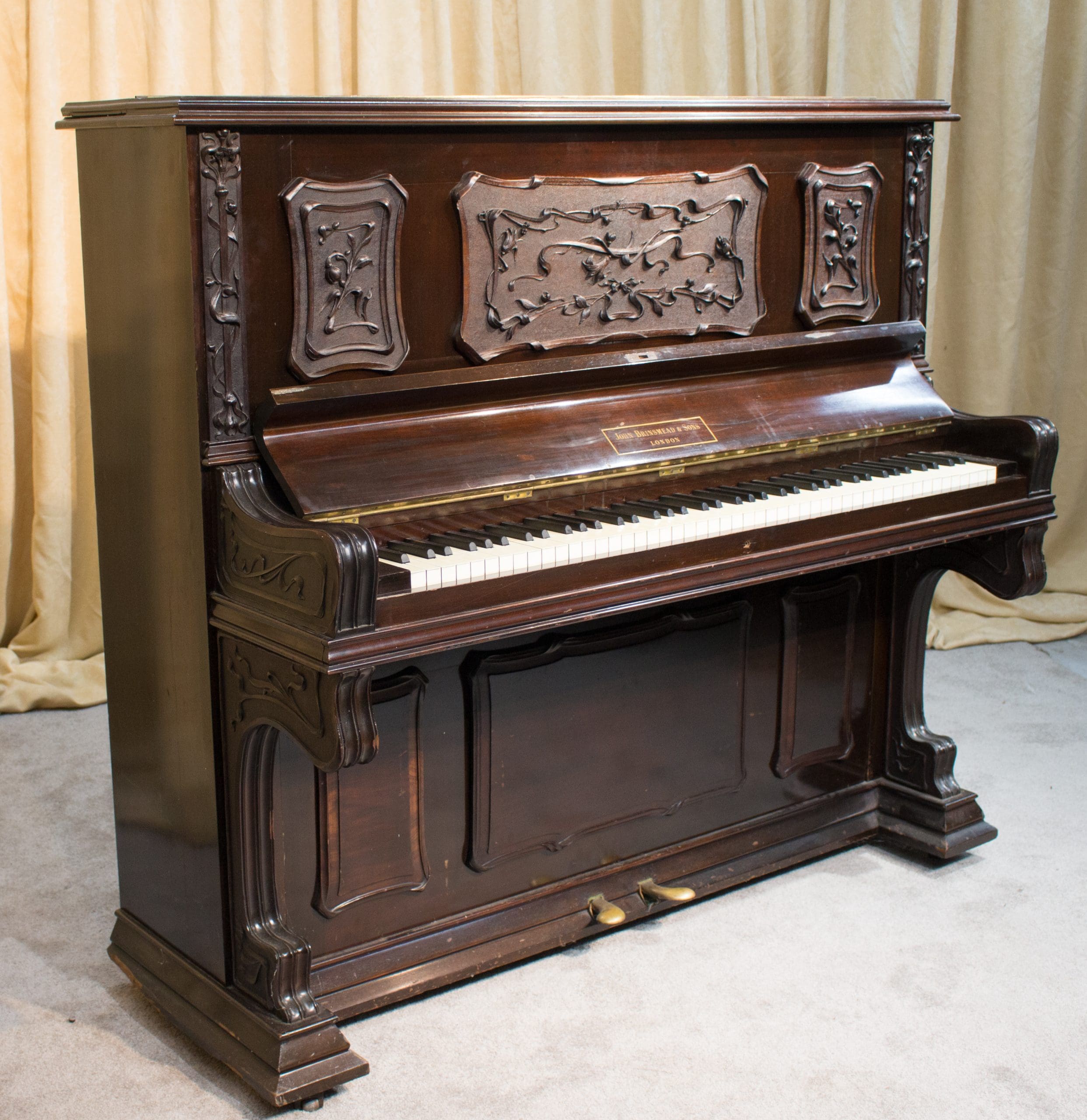 John Brinsmead & Sons Upright Piano - Antique Piano Shop, Inc.