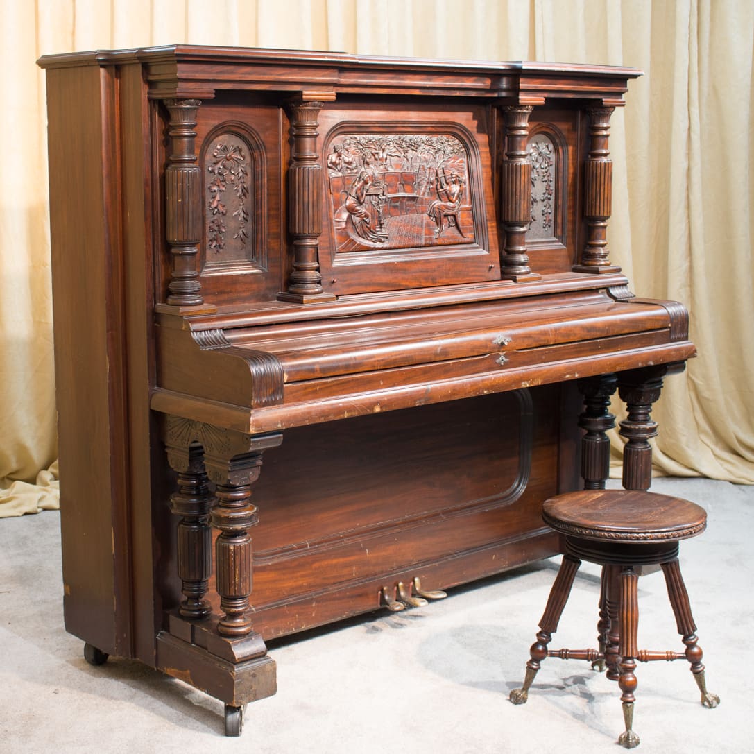 Strich & Zeidler Roman Style Upright Piano – Antique Piano Shop, Inc.