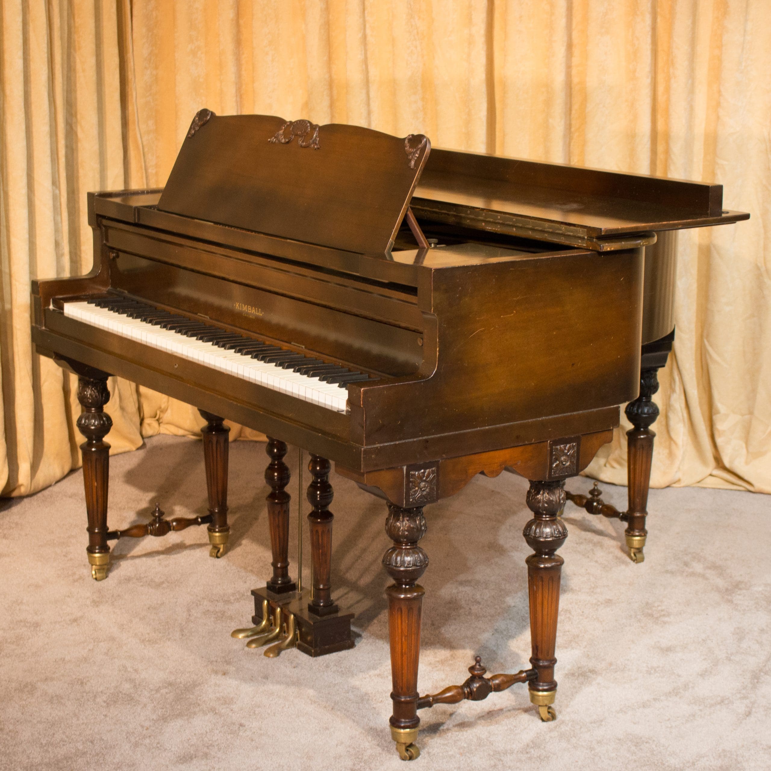 アップライトピアノ メーカー： KimBall Made in USA Kimball Louis XVI Baby Grand Piano – Antique Piano Shop, Inc.