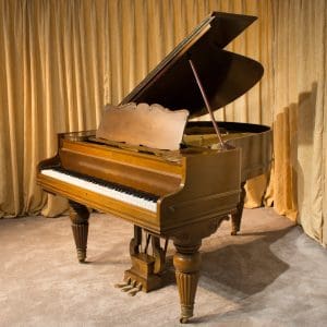 Chickering & Sons Sheraton Style Quarter Grand Piano