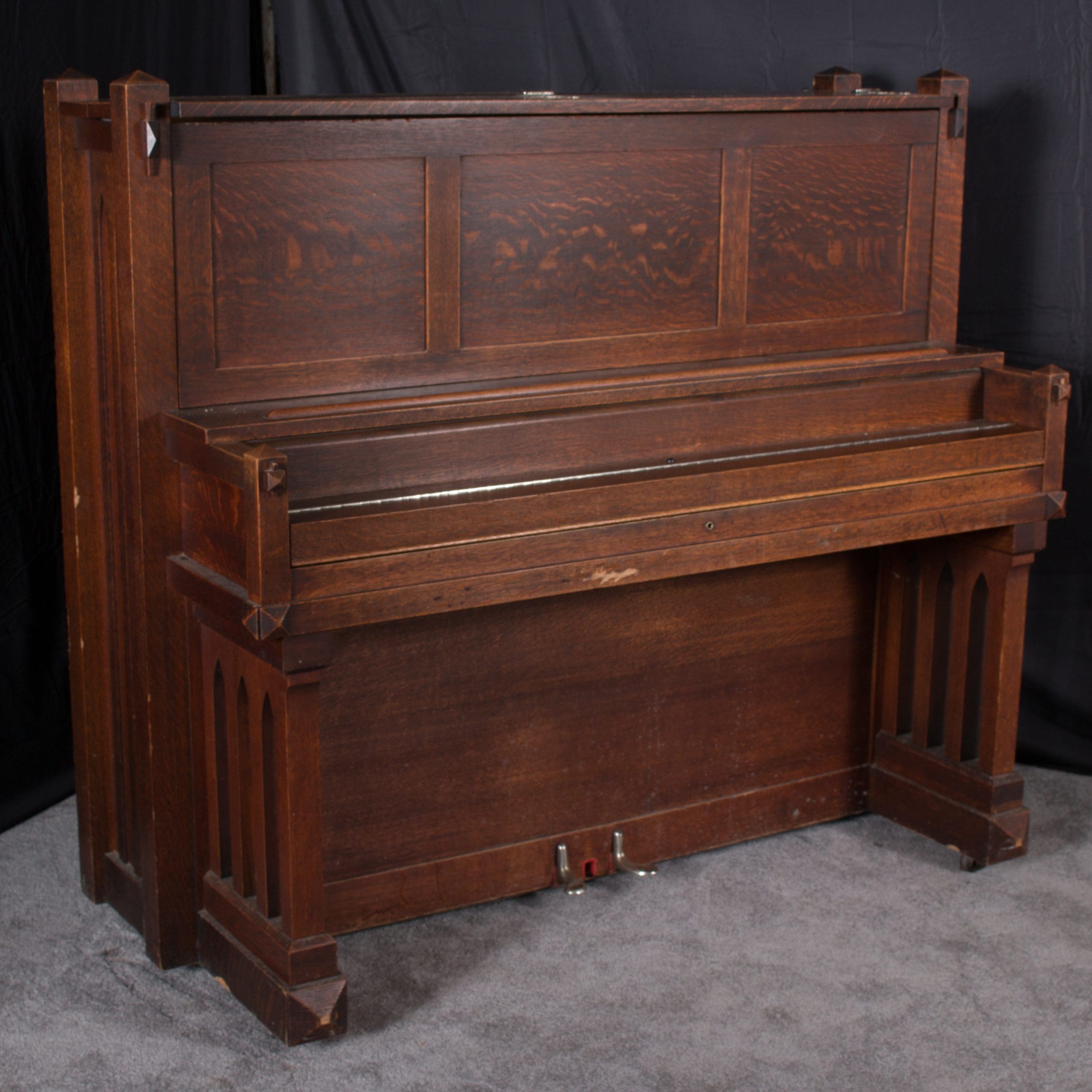 Very Rare Schumann Mission Style Upright Piano | Antique Piano