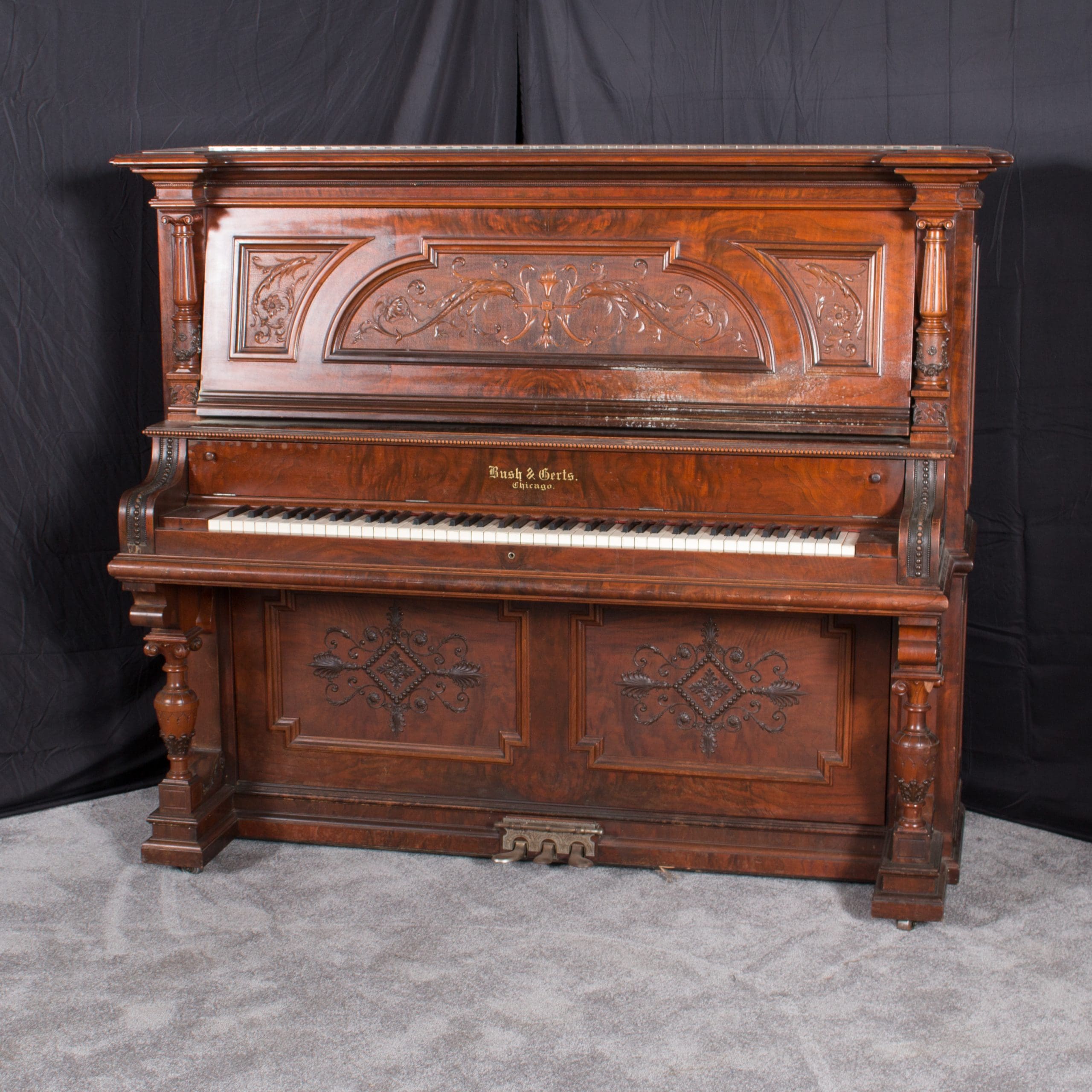 Bush & Gerts Victorian Carved Upright Piano - Antique Piano Shop, Inc.