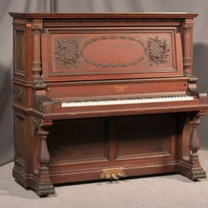 B. Shoninger Mahogany Louis XV “Salon” Model Upright Piano