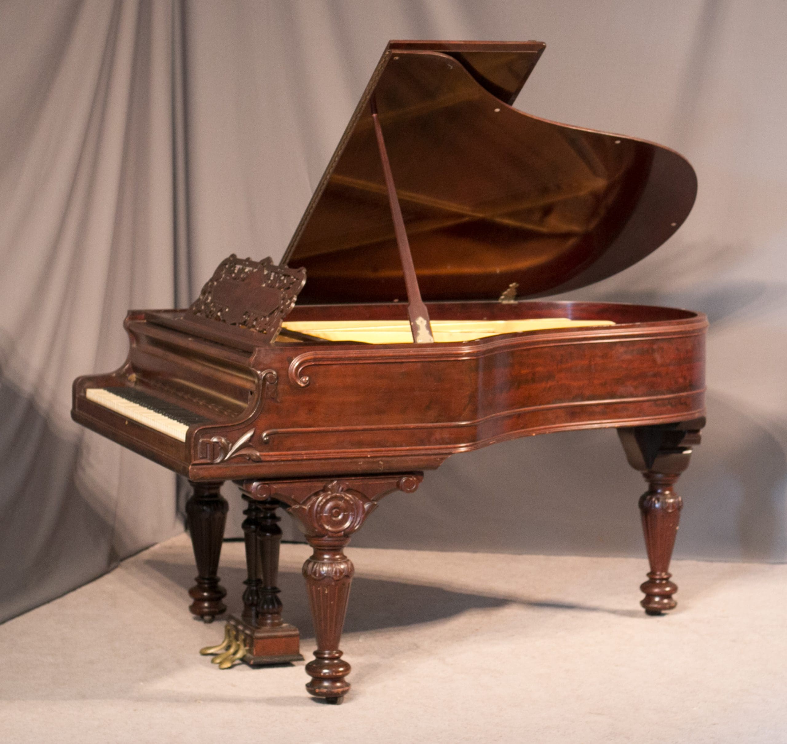 アンティーク　トイピアノ　grand piano Kranich & Bach Carved Mahogany Victorian Grand Piano – Antique