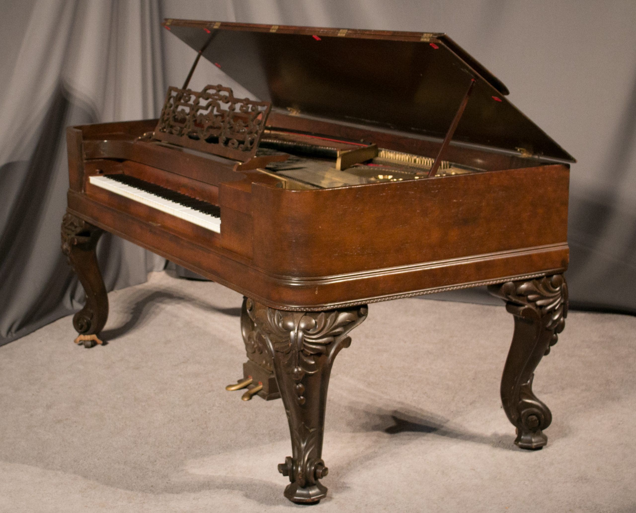 【Le Grand David デック】 Hallet & Davis Victorian Square Grand Piano - Antique Piano Shop, Inc.