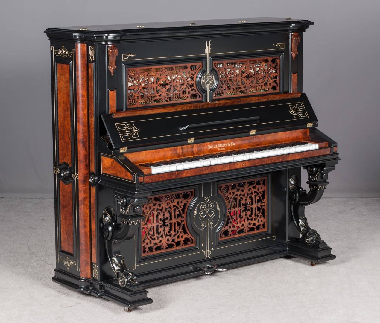 Hallet & Davis Victorian Upright Piano – Antique Piano Shop, Inc.