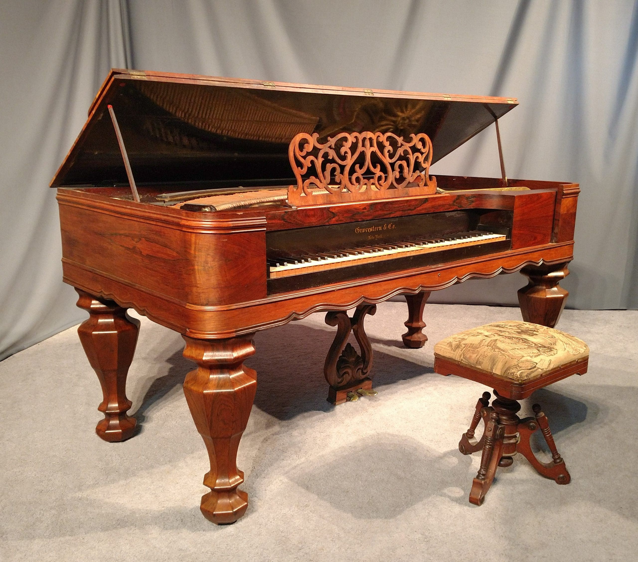 Grovesteen & Company Victorian Square Grand Piano - Antique Piano