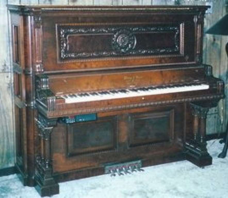 Wing & Son Walnut Style 29 Upright Piano - Antique Piano Shop, Inc.