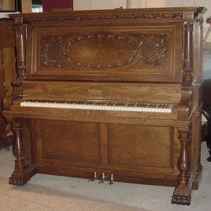 Shoninger Walnut Louis XV Style Upright Piano