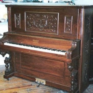 Schubert Walnut Victorian Upright Piano