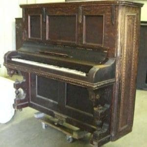 Schubert Oak Victorian Upright Piano