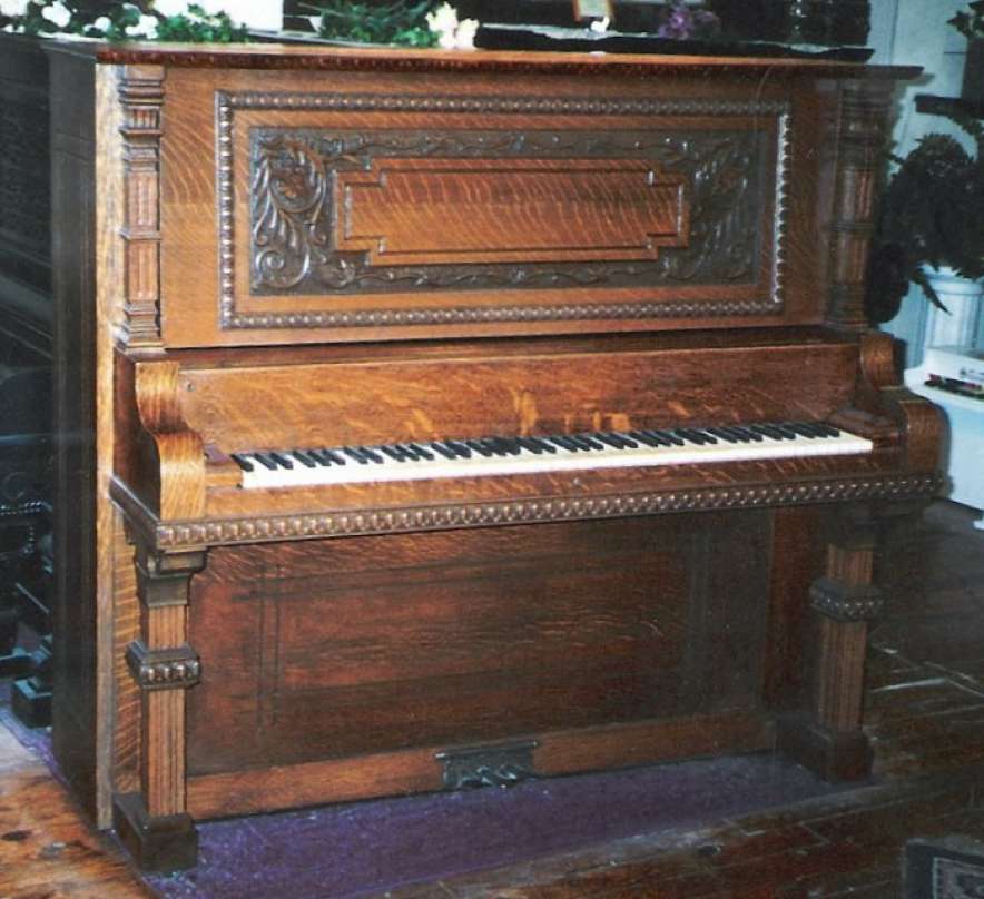 Schubert Oak Mandolin Upright Piano - Antique Piano Shop, Inc. Schubert Oak Mandolin Upright Piano - Antique Piano Shop, Inc.
