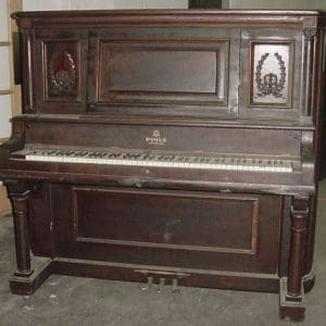 Poole Burl Cherry Upright Piano