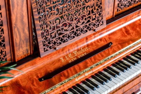 Fischer Rococo Victorian Upright Piano - Antique Piano Shop, Inc.