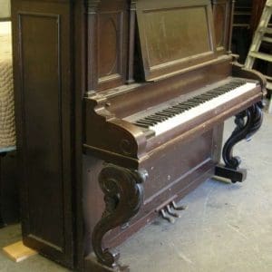 Chickering Cabriole Leg Upright Piano