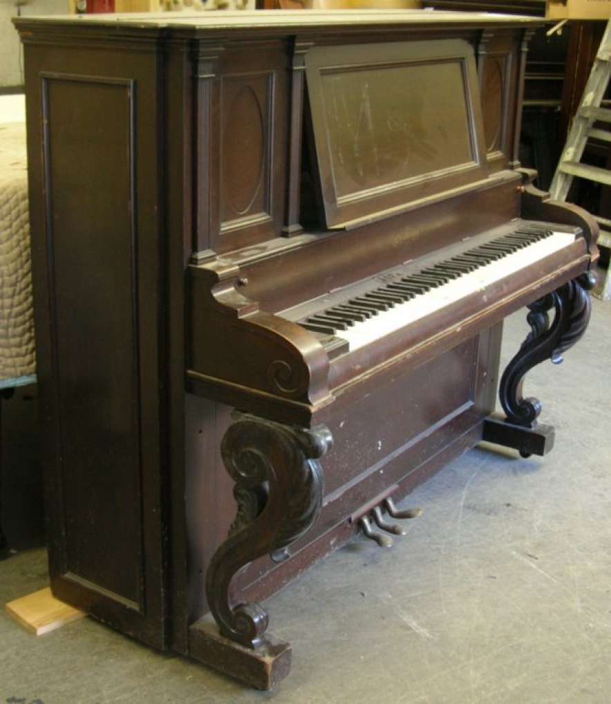 Chickering Cabriole Leg Upright Piano - Antique Piano Shop, Inc.