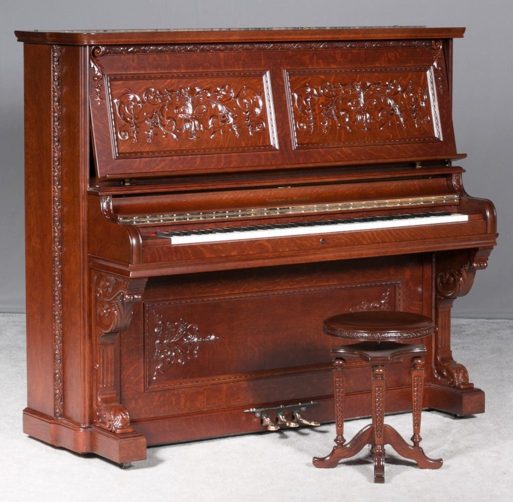 Ivers & Pond Oak Victorian Upright Piano Antique Piano Shop,