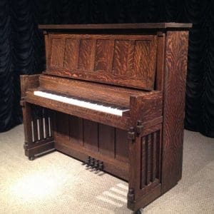 Crown 4 Pedal Craftsman Style Upright Piano