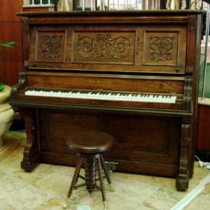 Behr Brothers Walnut Victorian Upright Piano