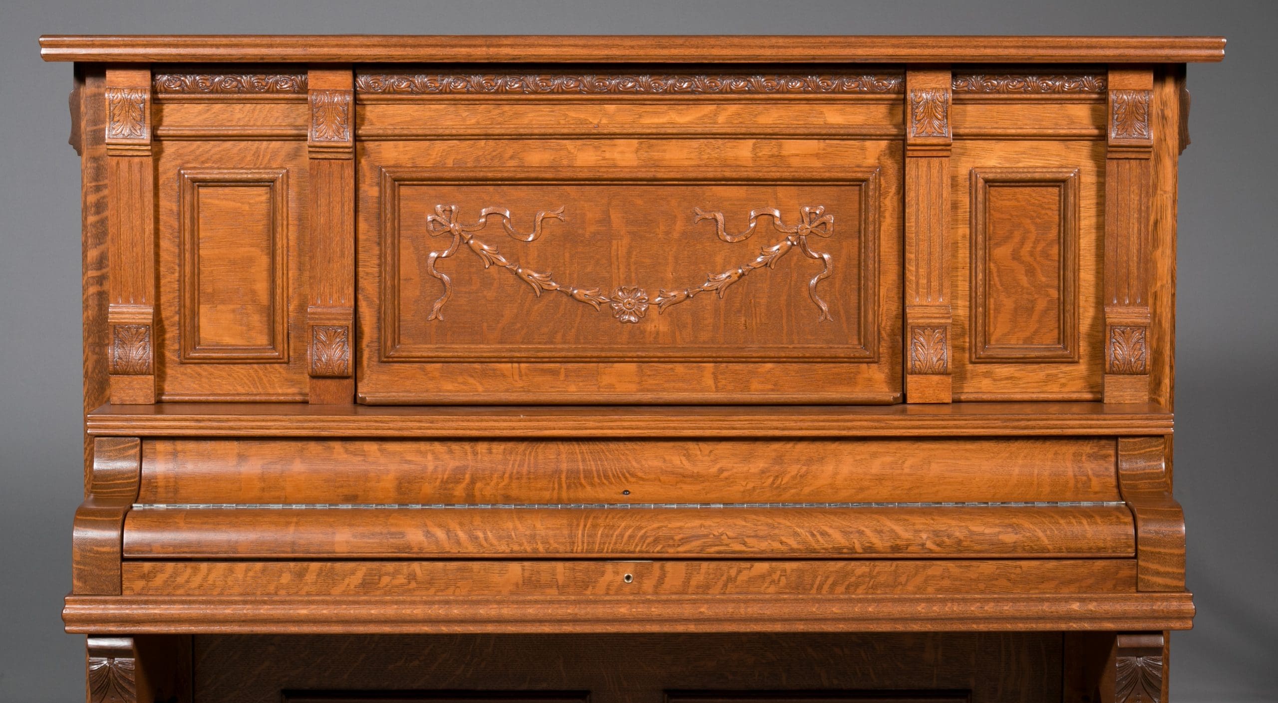 Beckwith Oak Victorian Upright Piano - Antique Piano Shop, Inc.