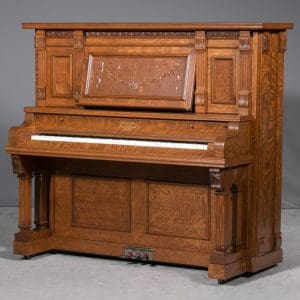 Beckwith Oak Victorian Upright Piano