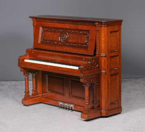 Wing & Son Style 29 Quarter Sawn Oak Upright Piano - Antique Piano