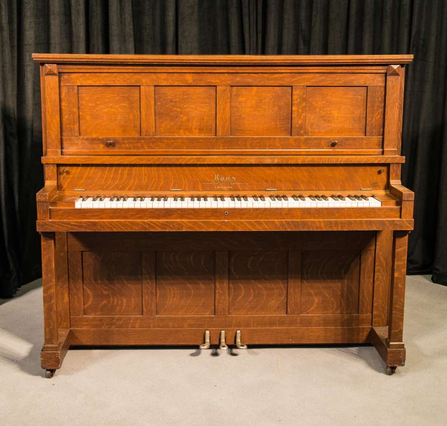 D. W. Karn Mission/Arts & Crafts Style Upright Piano - Antique