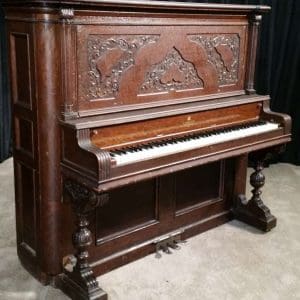 Lester Victorian Oak Upright Piano