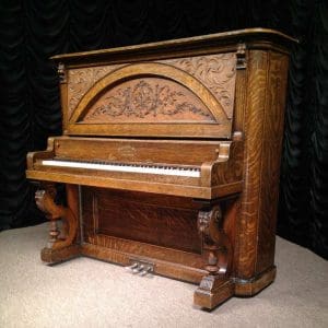 Price & Teeple Victorian Oak Upright Piano