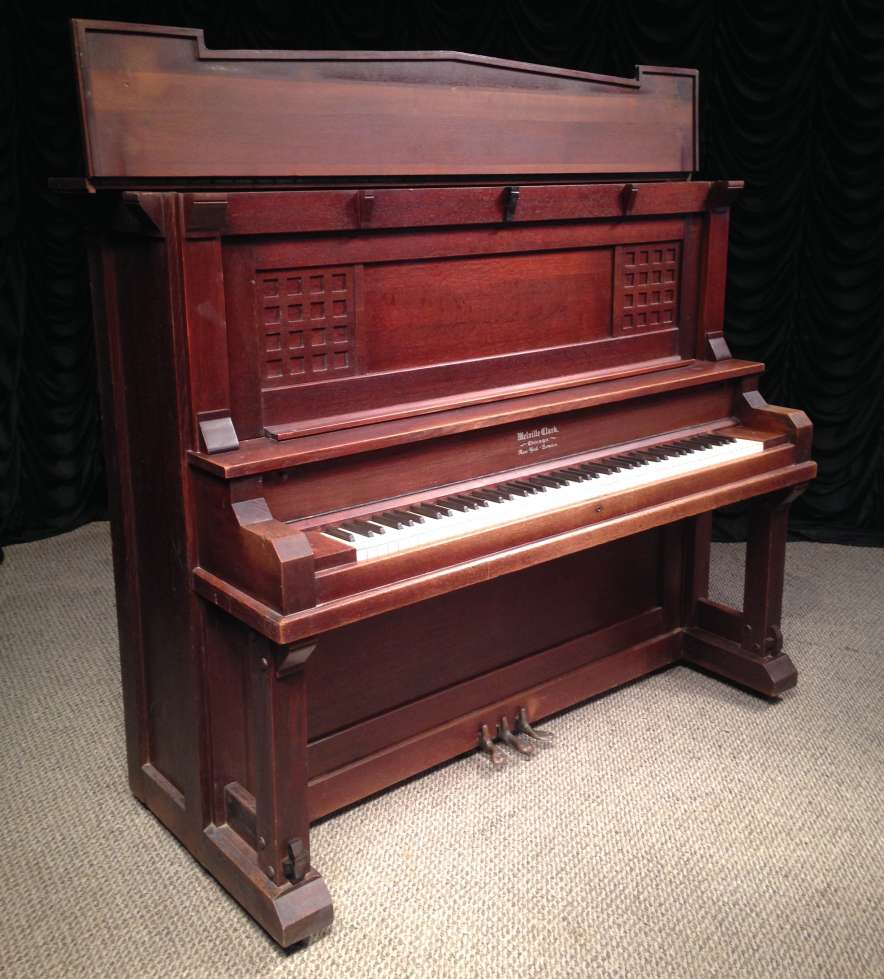 Melville Clark Craftsman Style Upright Piano - Antique Piano Shop
