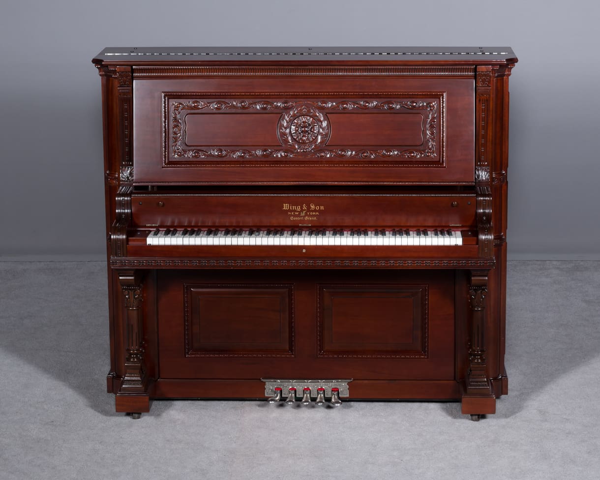 Wing & Son Style 29 Mahogany Upright Piano – Antique Piano Shop, Inc.