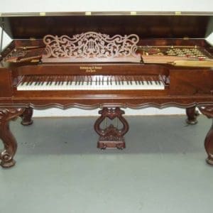 Steinway & Sons Rococo Rosewood Square Grand Piano