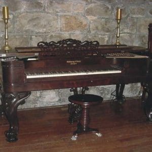 Steinway & Sons Carved Rosewood Square Grand Piano