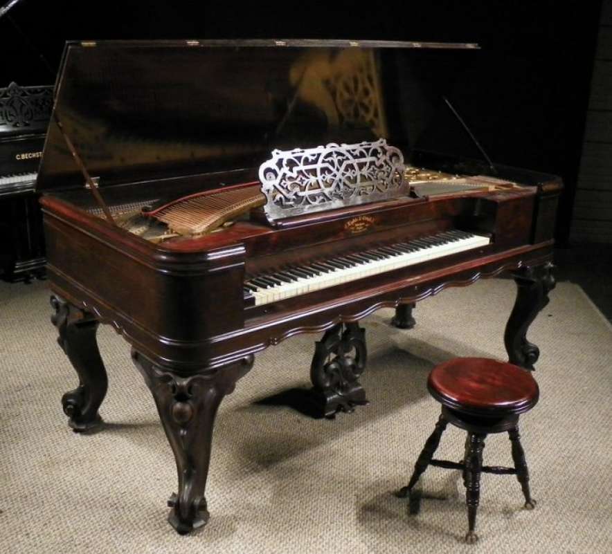 Lighte & Ernst Rosewood Square Grand Piano - Antique Piano Shop, Inc.