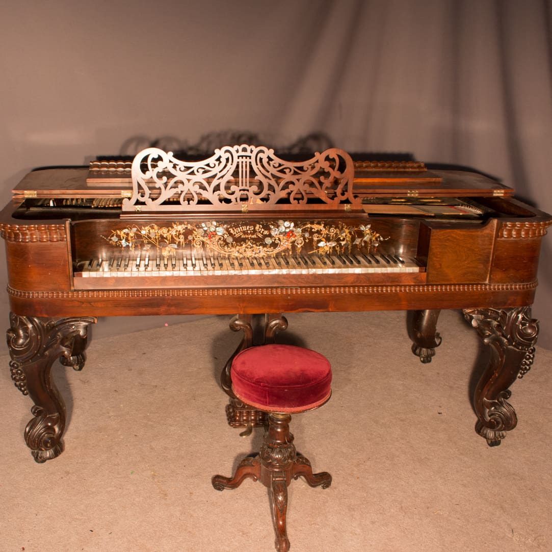 Haines Brothers Rococo Victorian Square Grand Piano - Antique