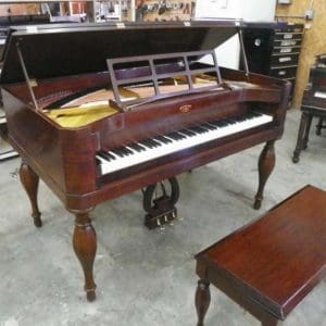 Mathushek Mahogany Spinet Grand Piano