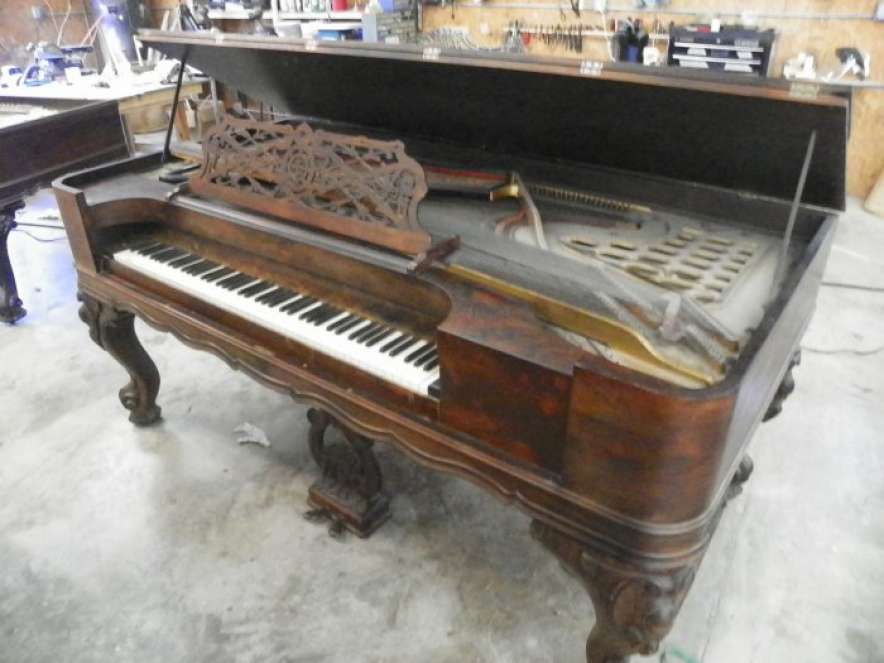 Decker & Brothers Rosewood Square Grand Piano | Antique Piano Shop